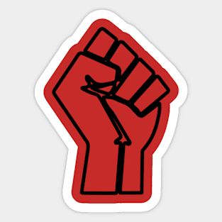 Raised Fist Outline Black Lives Matter Sticker